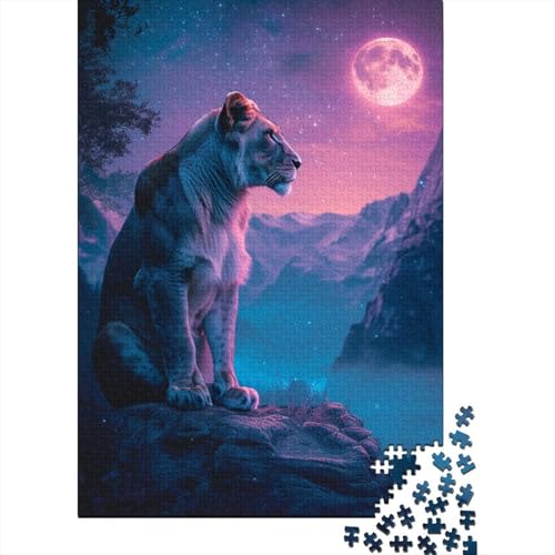 Löwe Puzzlespiel 1000 Teile Puzzle Für Erwachsene Und Kinder Ab 14 Jahren, Puzzle-Motiv Erwachsenen Puzzlespiel Puzzel 1000pcs (75x50cm) von AYZOFCNDK