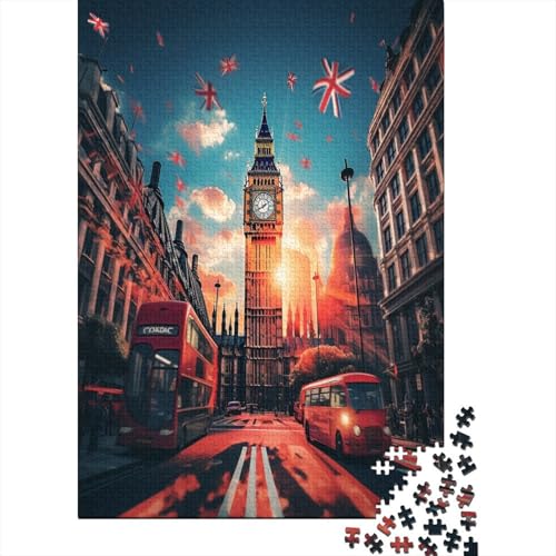 London Stadtscape 1000 Teile, Impossible Puzzle,GesKükenlichkeitsspiel Für Die Ganze Familie, Erwachsenenpuzzle Ab 14 Jahren Puzzel 1000pcs (75x50cm) von AYZOFCNDK