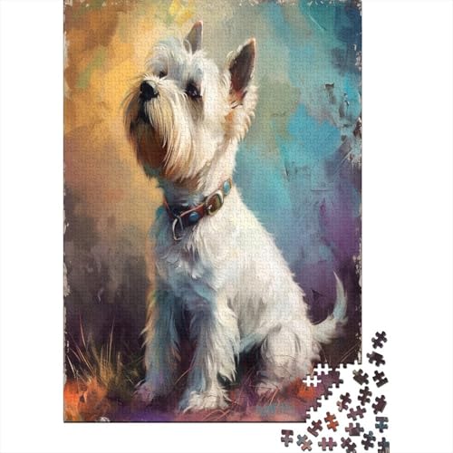 Maltese Hund Puzzlespiel 1000 Teile Für Erwachsene, Einzigartige Kunstwerke Und Vorlage - Geburtstagsgeschenk - Spaßige Puzzles Mit Überraschung Von Puzzle in A Bag Puzzel 1000pcs (75x50cm) von AYZOFCNDK