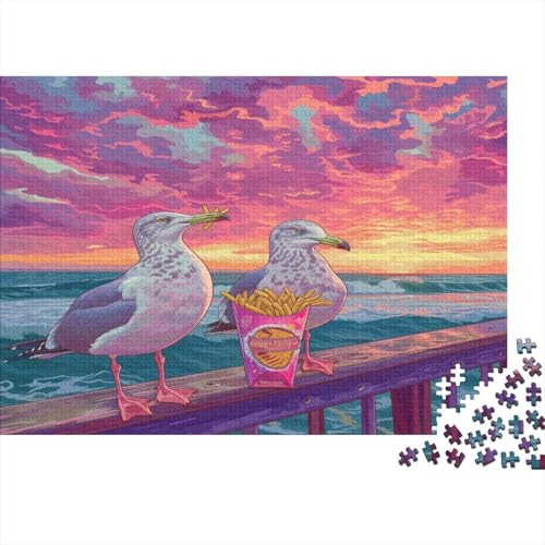 Möwe 1000 Stück Puzzles Für Erwachsene Teenager Stress Abbauen Familien-Puzzlespiel Mit Poster in 1000-teiliges Puzzle Kinder Lernspiel Spielzeug Geschenk Puzzel 1000pcs (75x50cm) von AYZOFCNDK