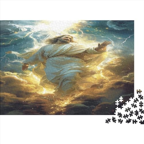 Mythischer Jesus 1000 Stück Puzzles Für Erwachsene Teenager Stress Abbauen Familien-Puzzlespiel 1000-teiliges Puzzle Kinder Lernspiel Spielzeug Geschenk Puzzel 1000pcs (75x50cm) von AYZOFCNDK