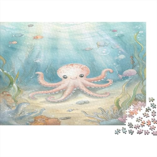 Oktopus Puzzlespiel 1000 Teile Jigsaw Puzzle 1000 Puzzle FüR Erwachsene Kinder Senioren Erwachsenen Puzzlespiel Puzzel 1000pcs (75x50cm) von AYZOFCNDK