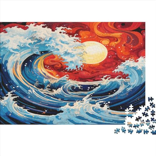 Ozean Wave 1000 Stück Puzzles Für Erwachsene Teenager Stress Abbauen Familien-Puzzlespiel 1000-teiliges Puzzle Kinder Lernspiel Spielzeug Geschenk Puzzel 1000pcs (75x50cm) von AYZOFCNDK