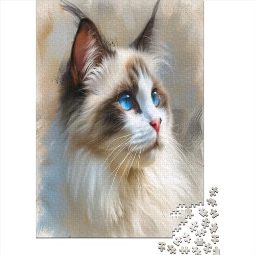 Painted Kat Puzzle 1000 Teile Puzzle Für Erwachsene Und Kinder Ab 14 Jahren Puzzel 1000pcs (75x50cm) von AYZOFCNDK