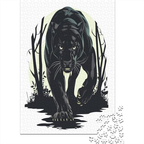 Panther Puzzle 1000 Teile Erwachsener Kniffel Spaß Für Die Ganze Familie - Abwechslungsreiche 1000 Puzzleteilige Motive Puzzle Erwachsene, Puzzel 1000pcs (75x50cm) von AYZOFCNDK