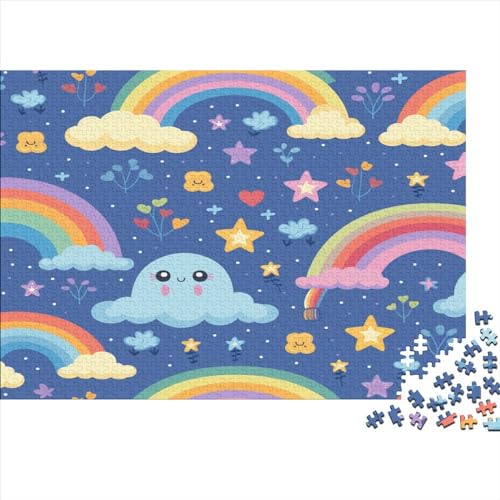 Regenbogen 1000 Stück Puzzles Für Erwachsene Teenager Stress Abbauen Familien-Puzzlespiel 1000-teiliges Puzzle Kinder Lernspiel Spielzeug Geschenk Puzzel 1000pcs (75x50cm) von AYZOFCNDK