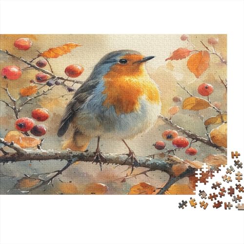 Robin Puzzle 1000 Teile,Puzzlespiel Für Erwachsene,Impossible Puzzle,Puzzle GesKükenlichkeitsspiel Für Die Ganze Familie, Geschenke Für Männer/Frauen Erwachsenen Puzzel 1000pcs (75x50cm) von AYZOFCNDK