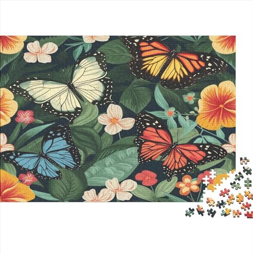 Schmetterling 1000 Stück Puzzles Für Erwachsene Teenager Stress Abbauen Familien-Puzzlespiel 1000-teiliges Puzzle Kinder Lernspiel Spielzeug Geschenk Puzzel 1000pcs (75x50cm) von AYZOFCNDK