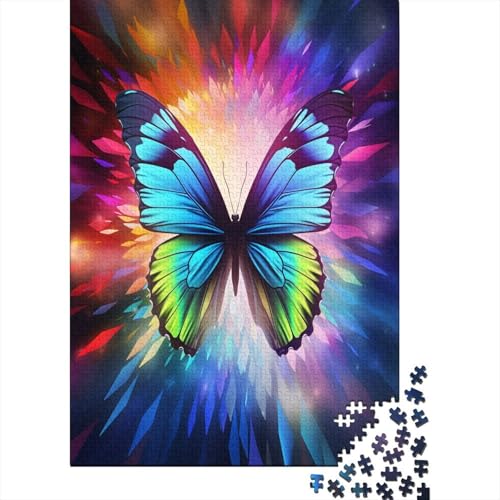 Schmetterling Puzzle 1000 Teile Puzzles Für Erwachsene Lernspiel Herausforderungsspielzeug 1000-teilige Puzzlespiel Für Erwachsene Kinder Puzzel 1000pcs (75x50cm) von AYZOFCNDK