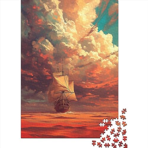 Segelboot 1000 Teile, Impossible Puzzle,GesKükenlichkeitsspiel Für Die Ganze Familie, Erwachsenenpuzzle Ab 14 Jahren Puzzel 1000pcs (75x50cm) von AYZOFCNDK