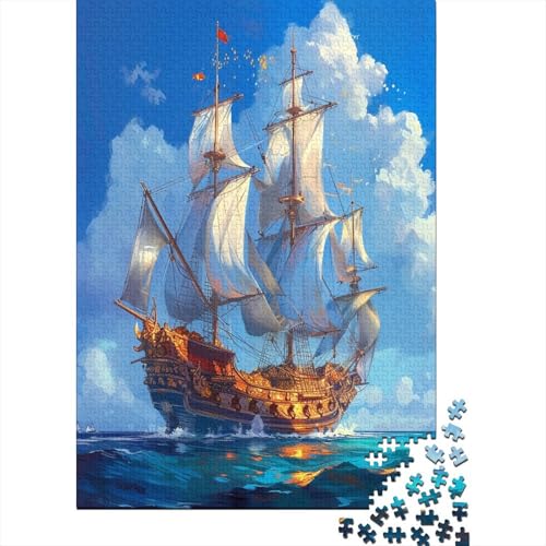 Segelboot Puzzlespiel 1000 Teile Jigsaw Puzzle 1000 Puzzle FüR Erwachsene Kinder Senioren Erwachsenen Puzzlespiel Puzzel 1000pcs (75x50cm) von AYZOFCNDK