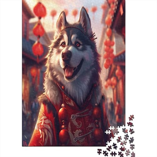 Sibirischer Husky Puzzle 1000 Teile Puzzle Für Erwachsene Und Kinder Ab 14 Jahren Puzzel 1000pcs (75x50cm) von AYZOFCNDK