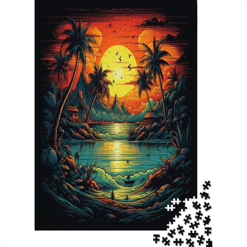 Strand 1000 Stück Puzzles Für Erwachsene Teenager Stress Abbauen Familien-Puzzlespiel 1000-teiliges Puzzle Kinder Lernspiel Spielzeug Geschenk Puzzel 1000pcs (75x50cm) von AYZOFCNDK