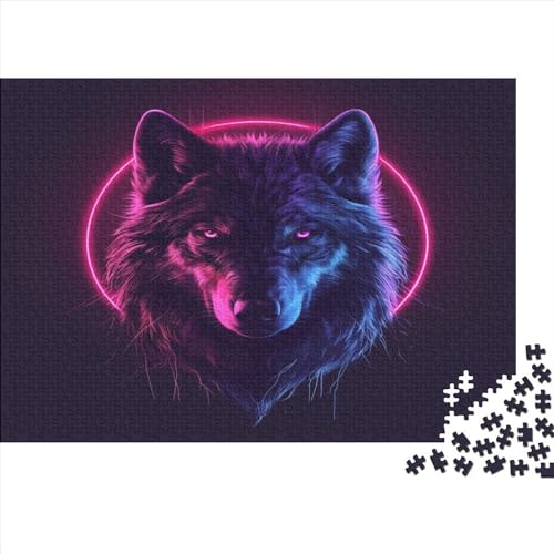 Wolf 1000 Teile,Impossible Puzzle,GesKükenlichkeitsspiel Für Die Ganze Familie, Erwachsenen Puzzlespiel Puzzel 1000pcs (75x50cm) von AYZOFCNDK