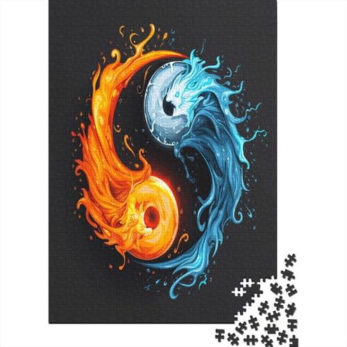 Yin Yang Bagua 1000 Stück Puzzles Für Erwachsene Teenager Stress Abbauen Familien-Puzzlespiel 1000-teiliges Puzzle Kinder Lernspiel Spielzeug Geschenk Puzzel 1000pcs (75x50cm) von AYZOFCNDK