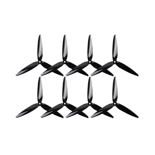 Fit for FPV RC Rahmen Zubehör Drone Prop Teil 4/6 Paar 7040 3-Blatt 7 Zoll 7X4X3 PC CW CCW Propeller(4Pairs Black) von AYrMtH