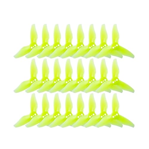 Passend for 1105-1108 Motor RC Drone FPV Racing Drone 12Pairs 2023 3-Blatt 2 Zoll 2023 2x2,3 Propeller 3 Löcher(12PAIRS 1.0MM Yellow) von AYrMtH