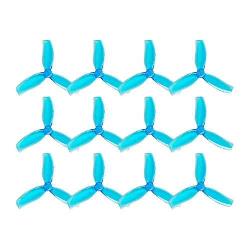 Passend for RC DIY FPV Racing Drone 6 Paare DT90mmx3 3-Blatt-Blende 1,5 mm 3,5-Zoll-Dreiblatt-Propeller(6pairs Blue) von AYrMtH