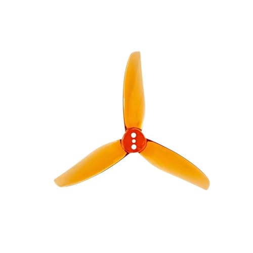 Passend for RC FPV Racing Freestyle 3 Zoll Kanal 4 Paar 3020 3-Blatt 3 Loch PC Propeller 1,5 mm(Orange) von AYrMtH