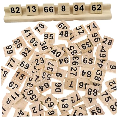 AZIDWERYQ 100 pcs nummerblöcke 1x1 Zoll Clear Printed Black Number Block, Bildungsmontessori Holznummern für Kinderbrettspiel, Rechtschreibspiel, Spielzeug, Geschenknummer Block von AZIDWERYQ