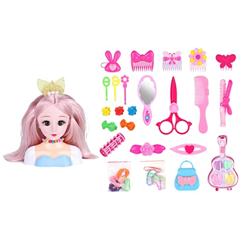 AZIDWERYQ Kinder Haarstyling Head Doll Girls Friseur Puppenkopfspielzeug für Geschenk 24PCS Kinder Friseur Make -up Puppen von AZIDWERYQ