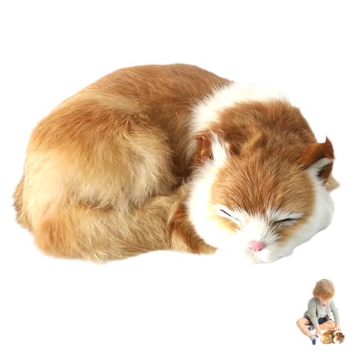 AZIDWERYQ Orange Katze gefülltes Tier, 8,3x6.7x2,4 Zoll Baby Stofftierkatze, niedliche Orangenkatze Plüschspielzeug, falsche Katze für Kinder Geschenke Wohnungsdekoration von AZIDWERYQ