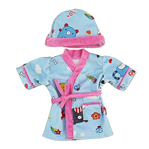 AZIDWERYQ Puppenpyjama Babypuppenkleidung mit Hut für 18-Zoll-Puppen von AZIDWERYQ