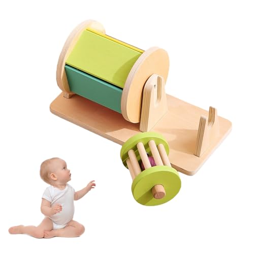 AZIDWERYQ Spinning Drum Baby Toy Toy Hölzer Sensorisches Spinnentrommelbaby Drehen Spielzeug stimuliert visuelle, auditive und taktil von AZIDWERYQ