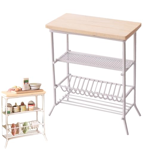 Dollhouse -Bücherregal, 4 -Tier -Puppenregal 1/12 Scale Accessoires Dollhouse Kitchen Display -Rack für Aufbewahrungsminiplatten, Gewürzgläser usw. Küche Dollhouse -Bücherregal, 4 -Tier -Puppenregal 1/12 Scale Accessoires Dollhouse Kitchen Display -Rack für Aufbewahrungsminiplatten, Gewürzgläser usw. Küche von AZIDWERYQ