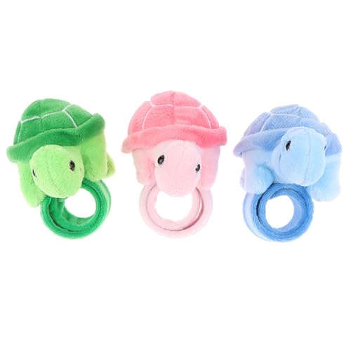 Slap -Bänder 3pcs Plüschschildkröte Tier Slap Armbänder 9 Zoll niedliche Slap Armband Stofftiere Schildkröte Hugger Spielzeug Geschenke für Kinder Geburtstagsfeier Gefälligkeiten Slap Armbänder von AZIDWERYQ