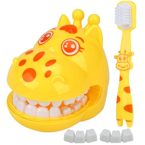 Zähnemodell zum Unterrichten von Kindern, Cartoon Giraffe Demonstration Zähnemodell mit Zahnbürste, hygienische Gewohnheit Kultivierung Kinder Zahnarztspiel für Kinder Student Dental Kit für Zähnemodell zum Unterrichten von Kindern, Cartoon Giraffe Demonstration Zähnemodell mit Zahnbürste, hygienische Gewohnheit Kultivierung Kinder Zahnarztspiel für Kinder Student Dental Kit für von AZIDWERYQ