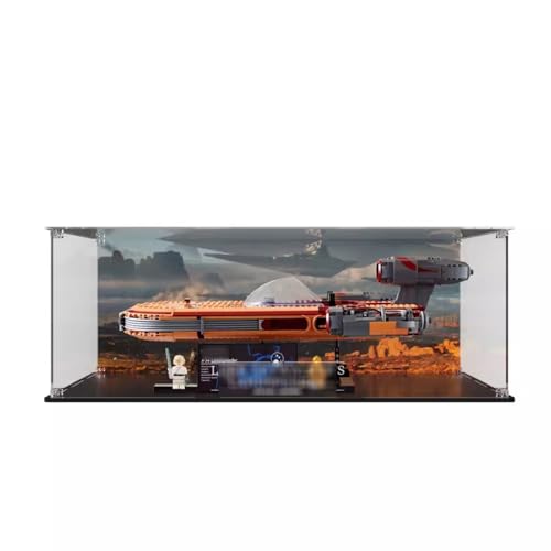 AZIZAT Schaukasten aus Acryl, geeignet für Lego Luke Speeder Ship 75341 Produktmodell, zum Ausstellen, Sammeln, Staubdicht, Aufbewahrung (Hintergrund) von AZIZAT