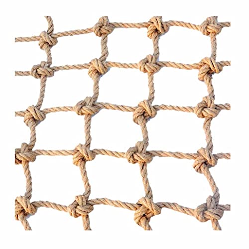 AZMINI Handgefertigtes Naturjute-Sicherheitsnetz 6mm * 15cm Hanfseilnetz Familie Haustier-Sicherheitsnetz Treppenschutznetz Kindersicherheitsnetz aus Naturmaterial(1x1m(3.28X3.28ft)) von AZMINI