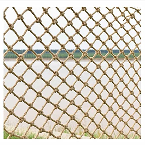 AZMINI Kletternetz Kinder Outdoor-Entwicklung Trainingsseil Schutznetz Ausdauer Frachtnetz Dekoratives Jute Hanfnetz Vogel Kletternetz Frachtnetz 4mm(0,15 Zoll)(1x10m (3.28X32.8ft)) von AZMINI