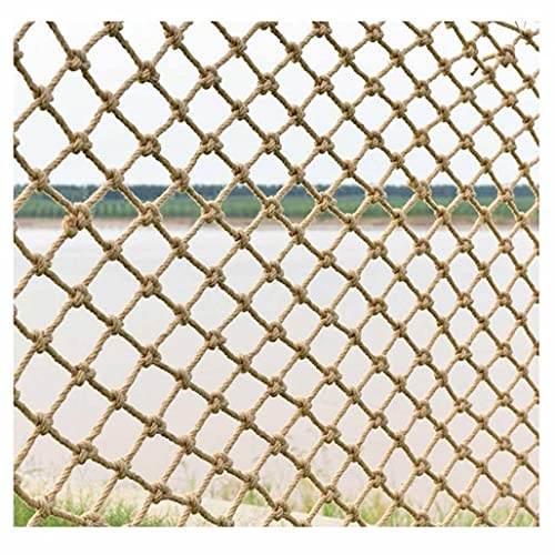 AZMINI Kletternetz Kinder Outdoor-Entwicklung Trainingsseil Schutznetz Ausdauer Frachtnetz Dekoratives Jute Hanfnetz Vogel Kletternetz Frachtnetz 4mm (Größe:1x1m/3.28x3.28ft)(1x10m (3.28X32.8ft)) von AZMINI