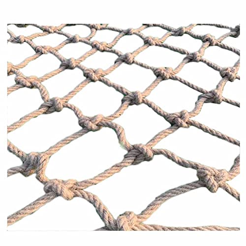 AZMINI Schutznetz Hanfnetz, Kletterwand FüR Klettern HäNgematten Im Freien Hanfnetz Hanfseil Sicherheitsnetz Kletternetz Dekorative Hanfnetz Vogel Kletternetz Durchmesser 4mm(1x10m (3.28X32.8ft)) von AZMINI