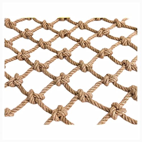 Hanfseilnetz Kinder Terrasse Balkon Schutznetz Katzennetz Fenster Jute Seilnetz Truck Cargo Trailer Netting Isolation Netz Hammock Schaukel Zaun Hindernisschutz(Size:1 * 1M,Color: 10mm Durchmesser,12c von AZMINI