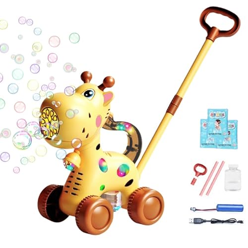 AZURAOKEY Bubble-Mower Rasenmäher mit LED-Licht, Wiederaufladbar Seifenblasenpistole Giraffe mit 10 Beuteln Seifenblasenflüssigkeit, Bubble Spaß bei Kinderpartys & Geburtstagen AZURAOKEY Bubble-Mower Rasenmäher mit LED-Licht, Wiederaufladbar Seifenblasenpistole Giraffe mit 10 Beuteln Seifenblasenflüssigkeit, Bubble Spaß bei Kinderpartys & Geburtstagen von AZURAOKEY