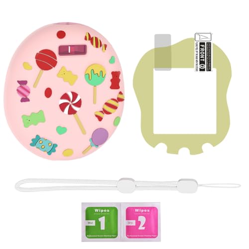 AZURAOKEY Silikonhülle Ersatz for Tamagotchi Uni, Virtual Pet Machine Case Lanyard und Displayschutzfolie for Tamagotchi Uni Virtual Interactive Pet Game Machine von AZURAOKEY