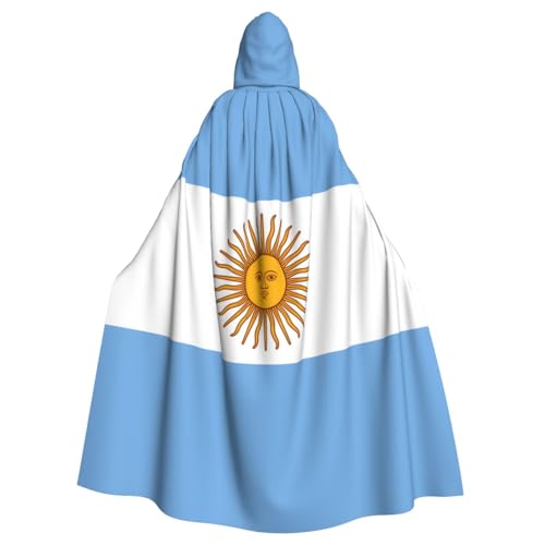 Aakdgd Umhang mit argentinischer Flagge, für Erwachsene, mit Kapuze, für Kostümpartys und Themenveranstaltungen von Aakdgd