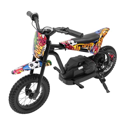 Elektro Motorrad Kinder,Mini-Elektro-Dirtbike,Batteriebetriebenes Motorrad,für Kinder Jugendliche ab 6 Jahren geeignet,Nicht mehr als 143,3 lbs wiegen.Kann Außenflächen wie Ziegel Zement Fahren. von Aangeebone