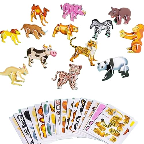 25PCS Puzzle 3D Cartoon Tier Puzzle 2024 Neue Kinder 4D Puzzle Cartoon Jungen und Mädchen Puzzle Spielzeug von Aaoehiewp