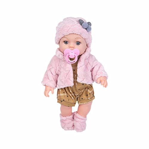 Aaoehiewp 12 Zoll realistische Puppe Baby Mädchen Puppe mit niedlicher Kleidung Hut Neugeborene Puppe Realistische Mädchen Puppe Baby Spielzeug Home Aktivitäten Cosplay Eltern von Aaoehiewp