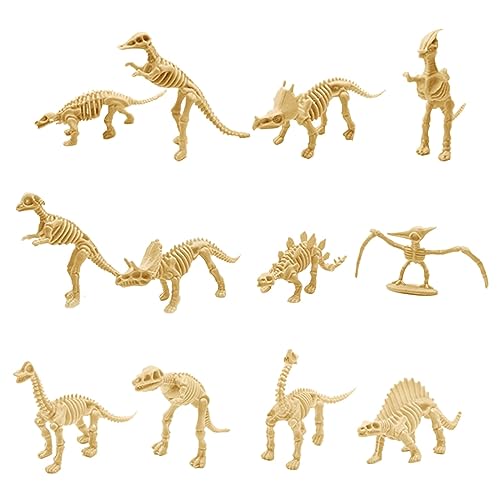 Aaoehiewp 12Pcs Dinosaurier Skelette Verschiedene Dinosaurier Skelett Spielzeug Figuren Dino Knochen pädagogisch für Wissenschaft Spiel Dino Sand Party Dekorationen von Aaoehiewp