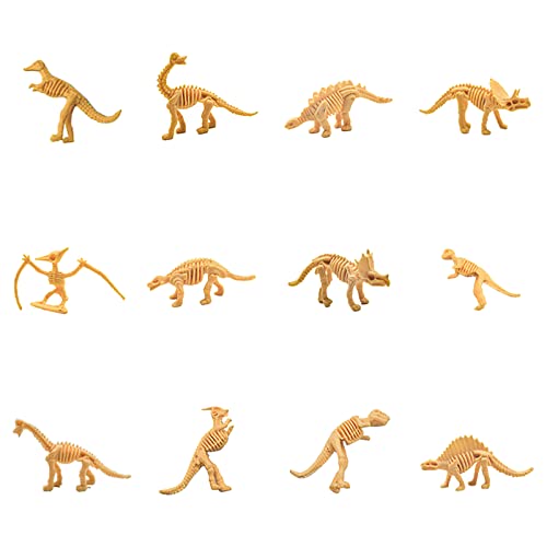 Aaoehiewp 12Pcs Dinosaurier Skelette Verschiedene Dinosaurier Skelett Spielzeug Figuren Dino Knochen pädagogisch für Wissenschaft Spiel Dino Sand Party Dekorationen von Aaoehiewp