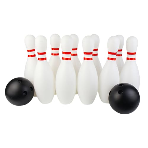 Aaoehiewp Kinder Bowling Spielzeug Set Kindergarten Jungen Sportbälle Baby Große Indoor und Outdoor Sport 10 Flaschen 2 Bälle von Aaoehiewp