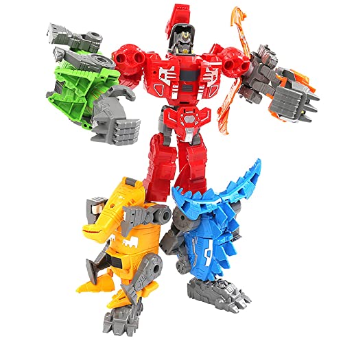 Aaoehiewp Kinder Fusion Transformation Dinosaurier King Kong Roboter Spielzeug Tyrannosaurus Mech Handgemachte Modell Team Set Jungen Festival Geschenk Spielzeug von Aaoehiewp