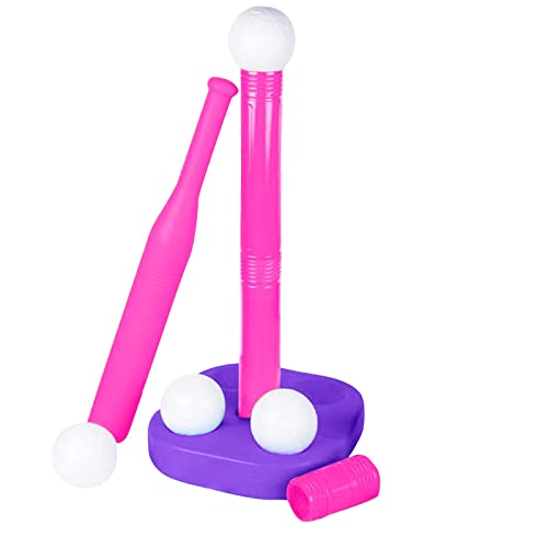 Aaoehiewp Kleinkind Tball Set Für Kinder Baseball Tee Stand 9 Weiche Basebälle Für Kinder Kunststoff Baseball Bat Set Outdoor Spielzeug Für Kinder Alter von Aaoehiewp