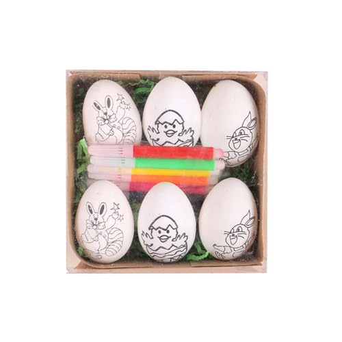 Aaoehiewp Ostern DIY handgemalte Eier 2024 Cartoon Bunny Eier Kinder handgemachte Geschenke 1ml von Aaoehiewp