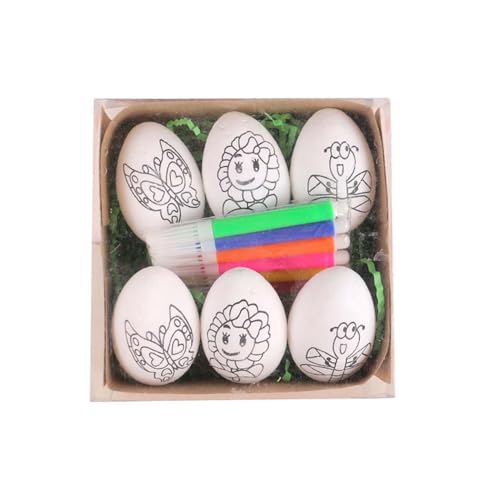 Aaoehiewp Ostern DIY handgemalte Eier 2024 Cartoon Bunny Eier Kinder handgemachte Geschenke 1ml von Aaoehiewp